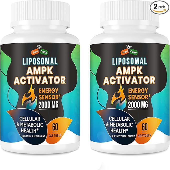 AMPK Activator Supplement 2000mg- Liposomal Technology - High Absorption Berberine, DIM, Resveratrol, Quercetin, Milk Thistle, Cinnamon- 120 Softgels for Energy & Cellular Support
