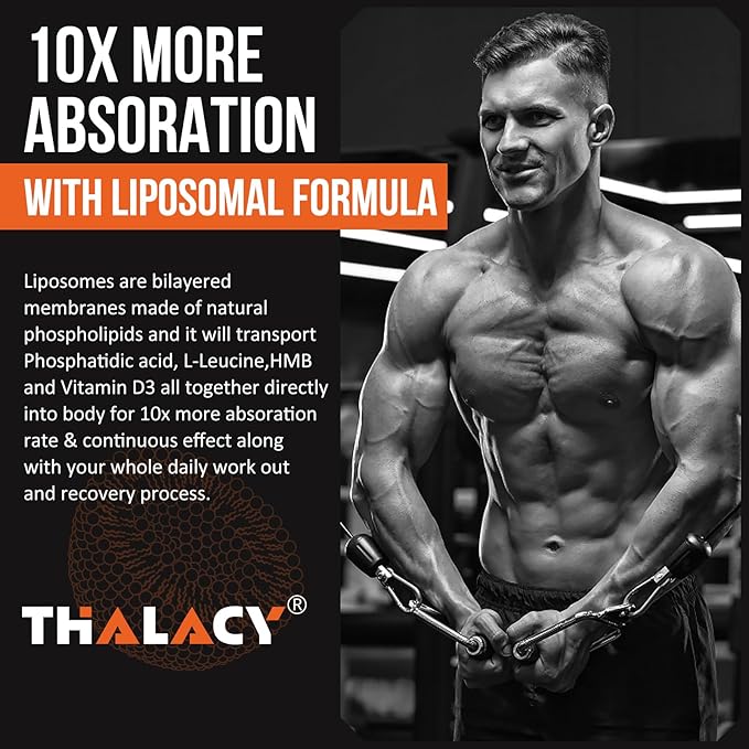 2000mg Liposomal Phosphatidic Acid Muscle Builder (PA), High Absorption Muscle Building Supplements for Men & Women | Muscle Gainer, mTOR Protein Synthesis & Lean Muscle, Strength, 6 Pack