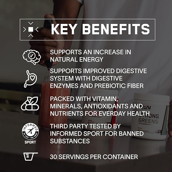 BARE PERFORMANCE NUTRITION, BPN Strong Reds Superfood Powder, Digestive Enzymes, Antioxidants, Improved Natural Energy, 30 Servings, Acai