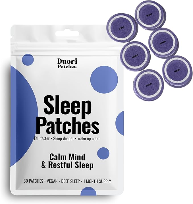 Sleep Patches for Adults - Valerian Root - Melatonin Free - Natural Sleep Aid with 5-HTP and Ashwanganda - 30 Patches