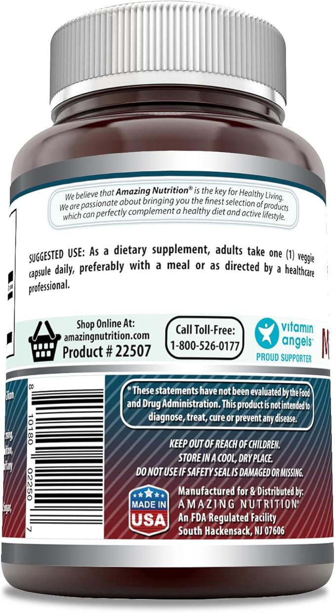 Amazing Formulas Micronized DHEA 25mg 180 Veggie Capsules Supplement | Non-GMO | Gluten Free | Made in USA | Ideal for Vegetarians | Dehydroepiandrosterone Capsules for Men & Women (1 Pack)