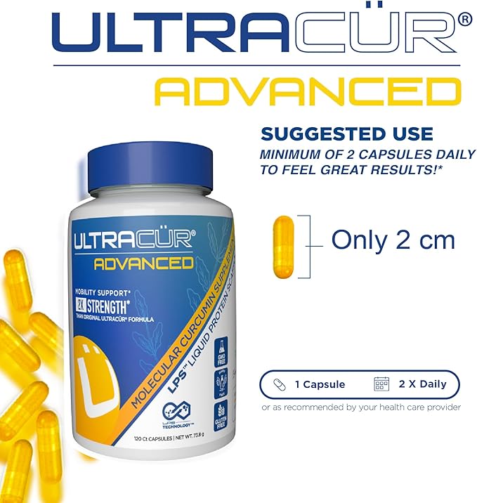 Advanced Joint Support Supplement with High Absorption Curcumin - Extra Strength Protisorb Liquid Protein Scaffold - Supports Mobility & Flexibility with Devils Claw & Boswellia - 60 Capsules