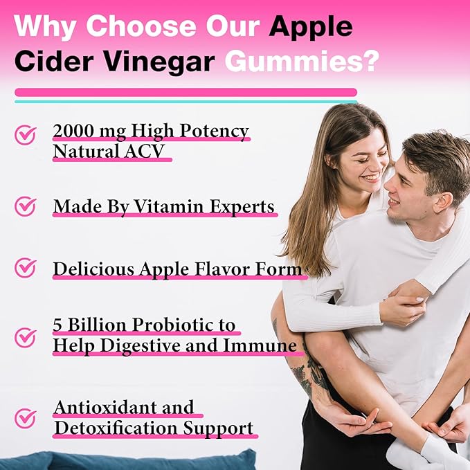 Apple Cider Vinegar Gummies, Fast Ripped Keto ACV Gummies, Max Strength 2000mg, Formulated with Green Tea, Probiotics, B6 & B12, ACV Gummies for Metabolism, Digestion, Detox & Cleanse, 240 Gummies