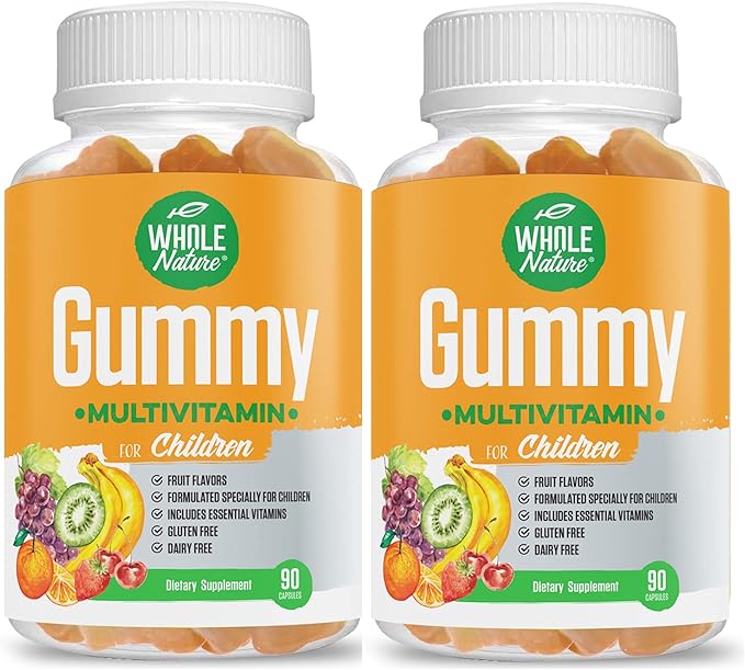 Kids Vitamins - Complete Daily Essentials Childrens multivitamin and Minerals for Overall Wellness, 90 Gummies Supplements Fruit Flavor, No Artificial Sugar, Dairy and Gluten Free (2)