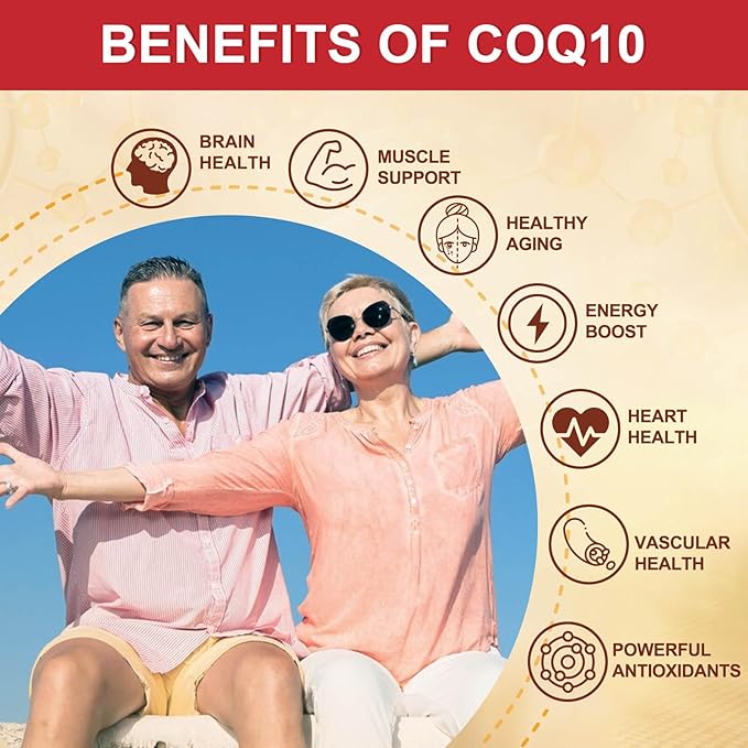 CoQ10 600 mg Softgels CoQ10 Supplement - CQ10 Coenzyme-Q10 with Omega 3 & PQQ & Vitamin E Support Heart & Antioxidant, CoQ10 400mg Softgels, 60 Servings