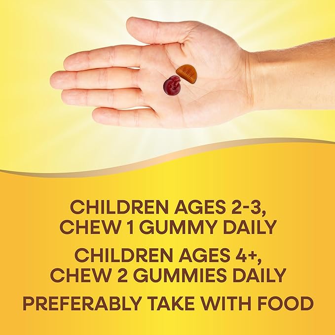 Nature’s Way Alive! Kids Zero Sugar Gummy Multivitamin, for Kids Ages 2+, Supports Bone, Eye & Immune Health, No Sugar Alcohols, Plant-Based Sweeteners, Berry-Citrus Flavored, 60 Gummies