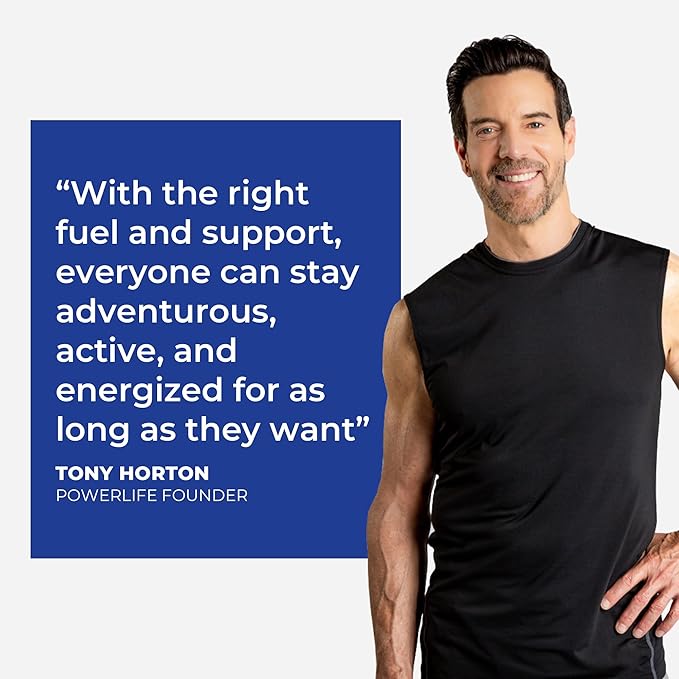 POWERLIFE Tony Horton High Impact Plant Protein Powder with 3000 MG of HMB, Plant-Based, No Sugar Added, Vegan, Keto Friendly, Non-GMO (Chocolate - New Formula)