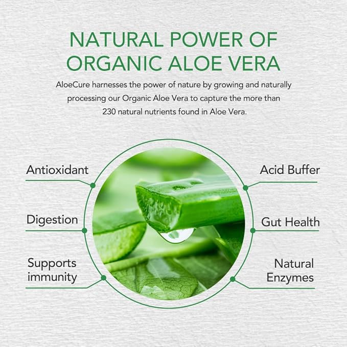 AloeCure Organic Aloe Vera Capsules Pack - 4 Pieces - 2 x Melatonin + Collagen, 2 x Aloe Vera Capsules
