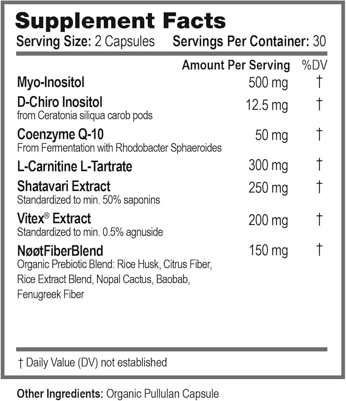 Female Fertility Supplement - Conception for Her - with Myo-Inositol & D-Chiro Inositol - Supplement for Women and Moms to Be - Hormone Balance for Women - Vegan - 60 Capsules / 1 Month Supply