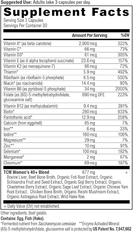 Ancient Nutrition Multivitamin for Women 40+, Multi Vitamin & Immune Support with Vitamin D, C, Magnesium, Stress, Sleep Support, Bone Health, 90 Ct