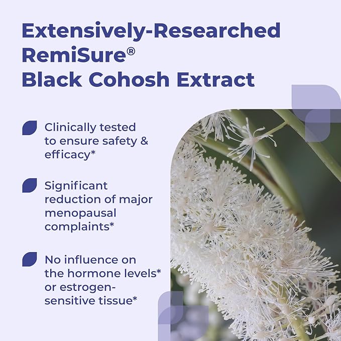 Good Night - Menopause Symptoms Relief & Restful Sleep Support - Clinically Proven Ingredients - Menopause Supplements - Black Cohosh - Estrogen-Free - Made in Germany - 60 Tablets