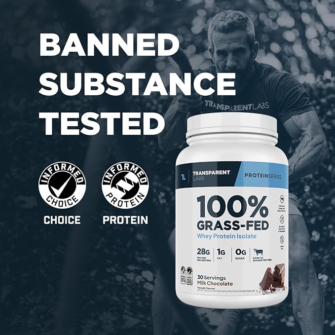 Transparent Labs Grass-Fed Whey Protein Isolate - Natural Flavor, Gluten Free Whey Protein Powder w/ 28g of Protein per Serving & 9 Essential Amino Acids - 30 Servings, French Vanilla