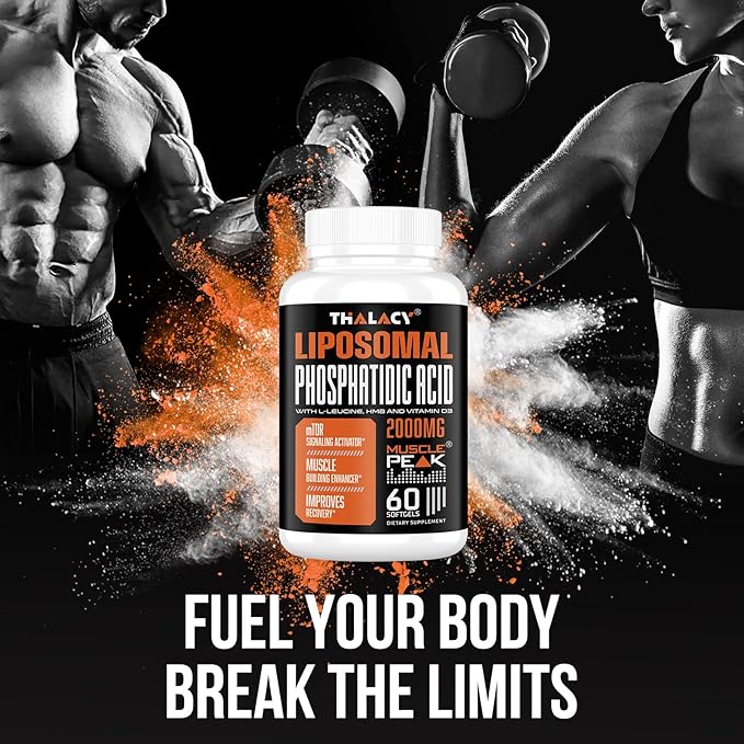 2000mg Liposomal Phosphatidic Acid (PA) | Muscle Builder, High Absorption Muscle Building Supplements for Men & Women | Muscle Gainer, mTOR Protein Synthesis & Lean Body Mass, Strength,120 Capsules
