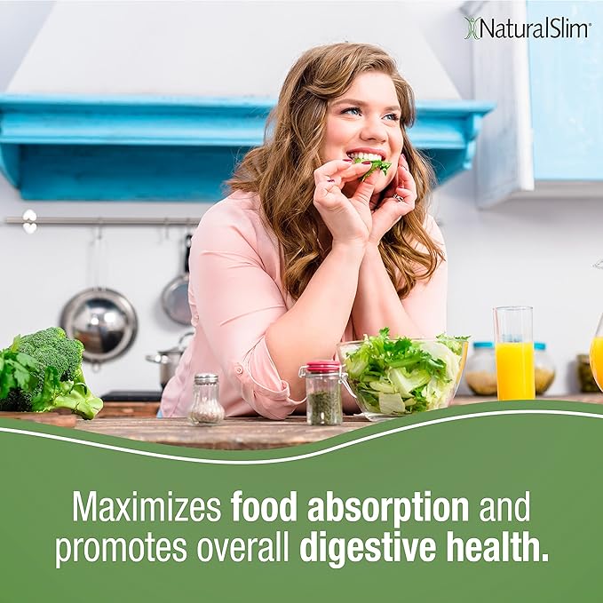 NaturalSlim Helpzymes Digestive Enzymes for Digestion, Bloating, Gas Relief & Gut Health Supplement - Digestion Supplement* with Pancreatin, Betaine HCL & Daily Essential Enzyme - 100 Caps (2 Pack)