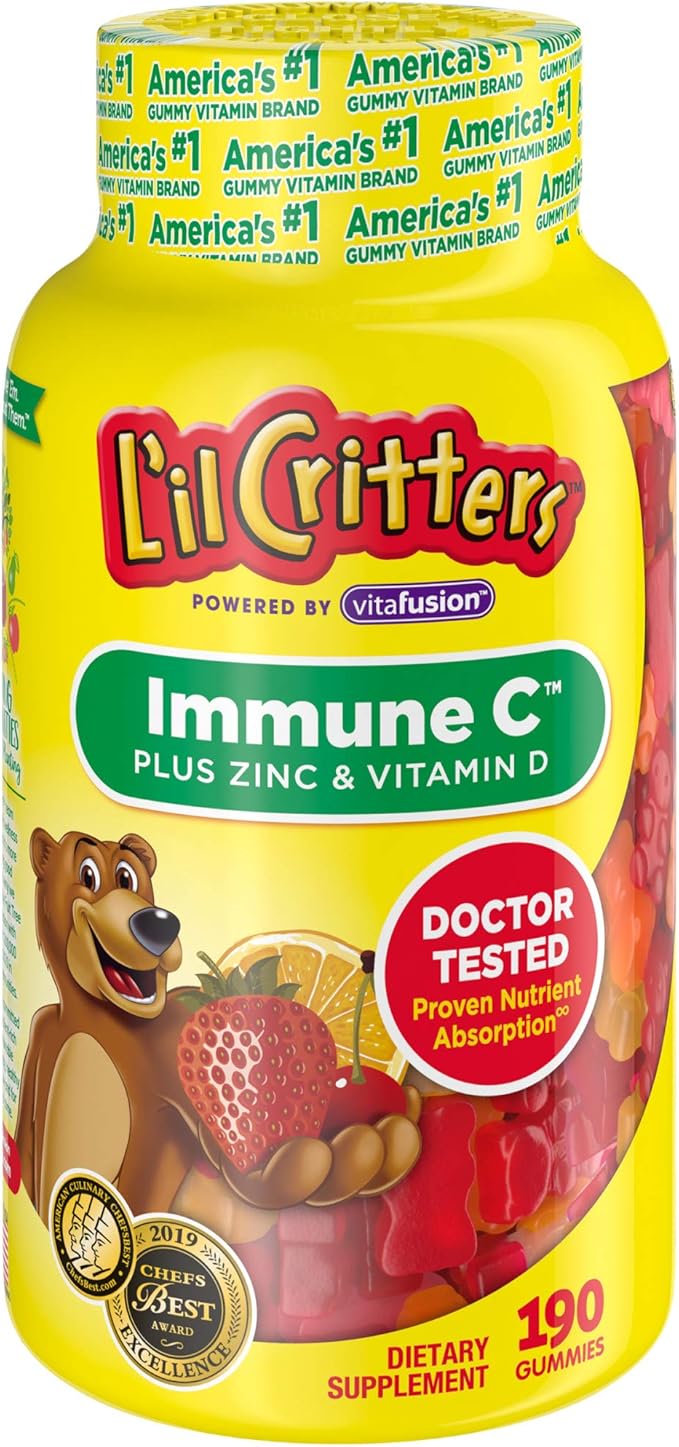 L’il Critters Kids Immune Vitamin Gummies Bundle with Vitafusion Women's Multivitamin Gummies, Berry Flavored, 150 Count