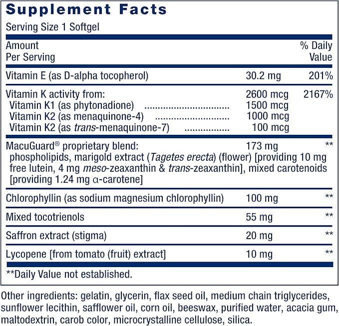 Life Extension Once-Daily Health Booster - Vitamins & Nutrients Supplement for Whole-Body Health - Vitamin K Complex, Vitamin E, Saffron, Lutein and More - Non-GMO, Gluten-Free - 60 Softgels