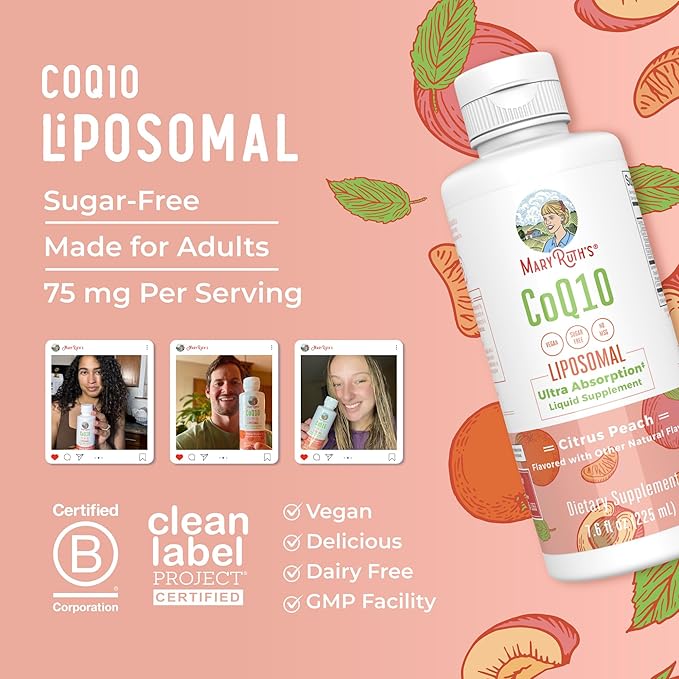 MaryRuth Organics Liquid Vitamin | Coenzyme Q10 Heart Health for Mitochondrial Support and Immune System | Vegan Non-GMO | 7.6 Fl Oz | 45 Servings