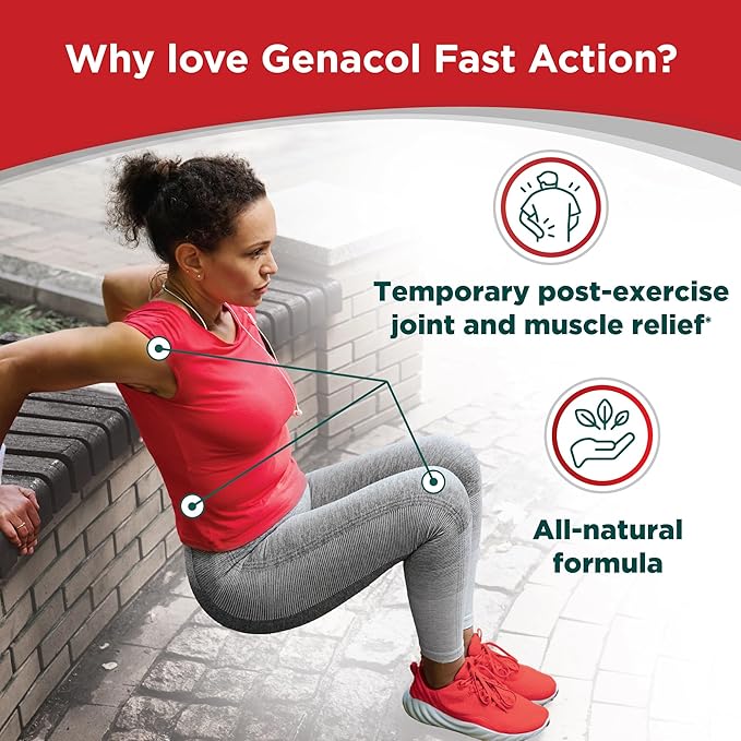 Genacol Fast Action Natural Formula with Curcumin, Boswellia & Black Sesame Oil | All-Natura | Non-GMO | 60 Fast Dissolving Softgels