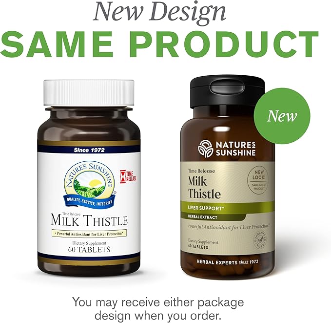 Nature's Sunshine Milk Thistle, 60 Time-Release Tablets | Supports The Digestive System, Protects The Liver, and Acts as a Powerful Antioxidant