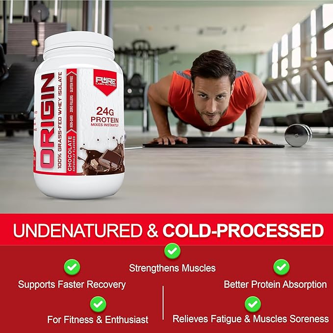 100% Grass Fed Chocolate Protein Isolate-Muscle Gain-2lb