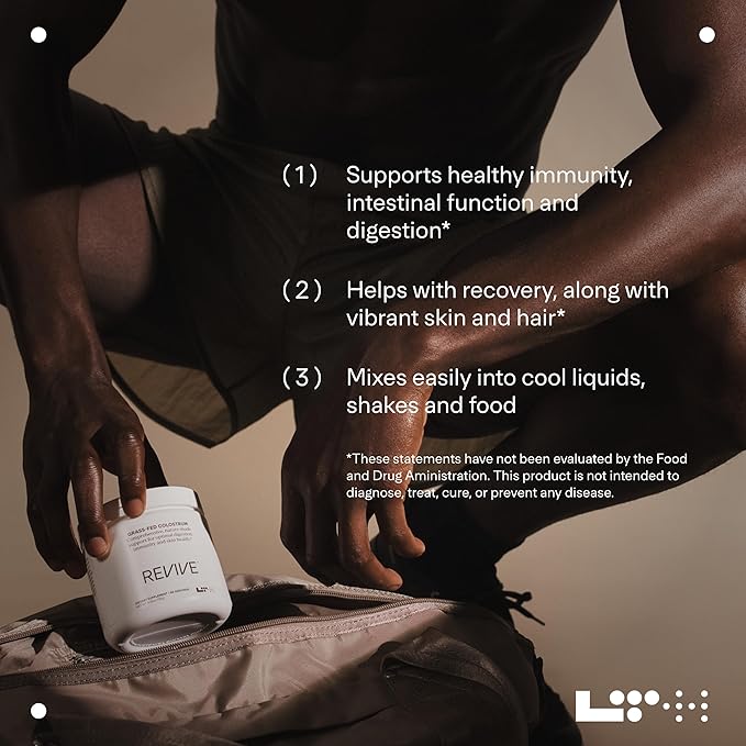 LTH Revive Grass-Fed Colostrum Powder - Premium Colostrum Supplement - Supports Digestion, Skin & Immune Health - Sourced from First-Milking Colostrum