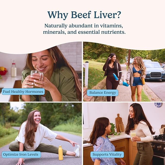 Beef Liver Capsules Grass Fed Supplement - Natural Source of Protein, Iron, Vitamins A & B- Boosts Energy and Immunity | USA Grown, Non-GMO, Gluten Free