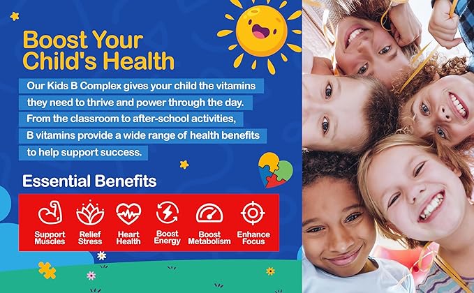Autistic UpBeat: Kid's Vitamin B Complex | Kid-Friendly Drops | Unlfavored | B1, B2, B3, B6, B7, B9 & Methyl B12 | Brain Function, Focus, Metabolism | Kids B Complex Liquid Drops Supplement