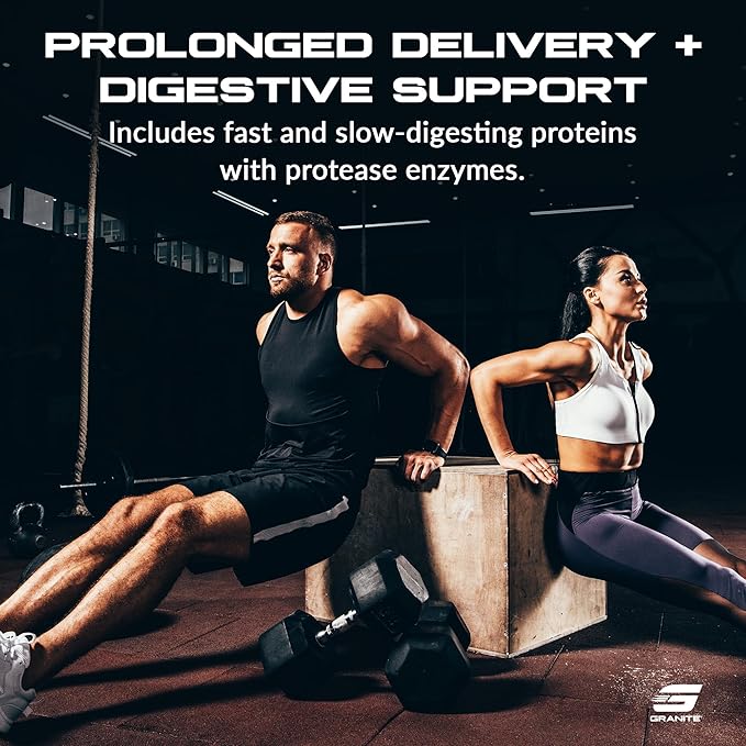 Granite Protein Powder | Whey Isolate & Concentrate| Casein for Lean Muscle Building & Workout Recovery | 30 Servings | Egg & Grass Fed Protein | 23g Protein from 5 Sources | Salted Caramel Flavor