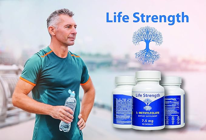 L-Methylfolate 7.5 MG, Optimized & Highly Bioactive Methyl Folate, 5-MTHF Supplement for Mood and Immune Support, Natural Diet Supplement for Energy, Non-GMO & Gluten-Free, 90 Capsules