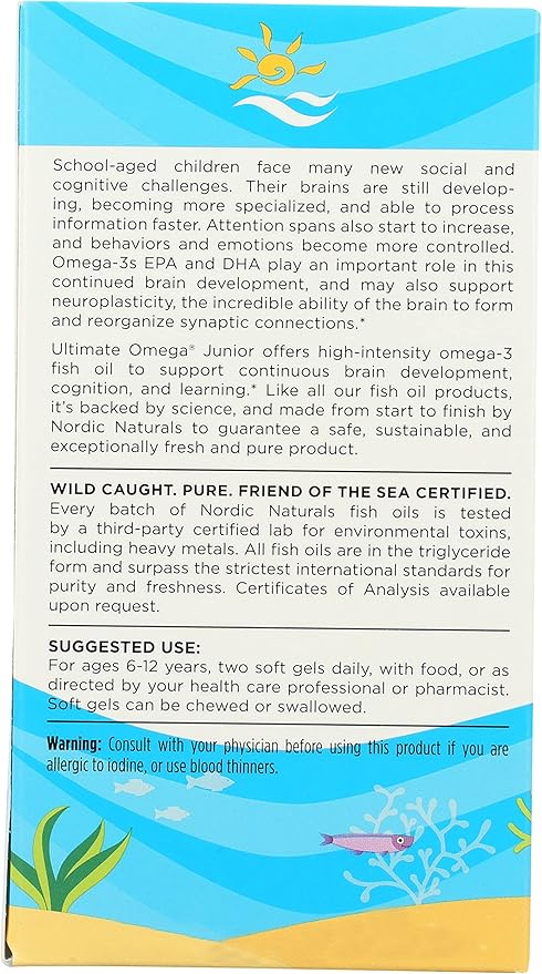 NORDIC NATURALS Junior Ultimate Omega Chewable Softgels, 680 Mg, 90 CT