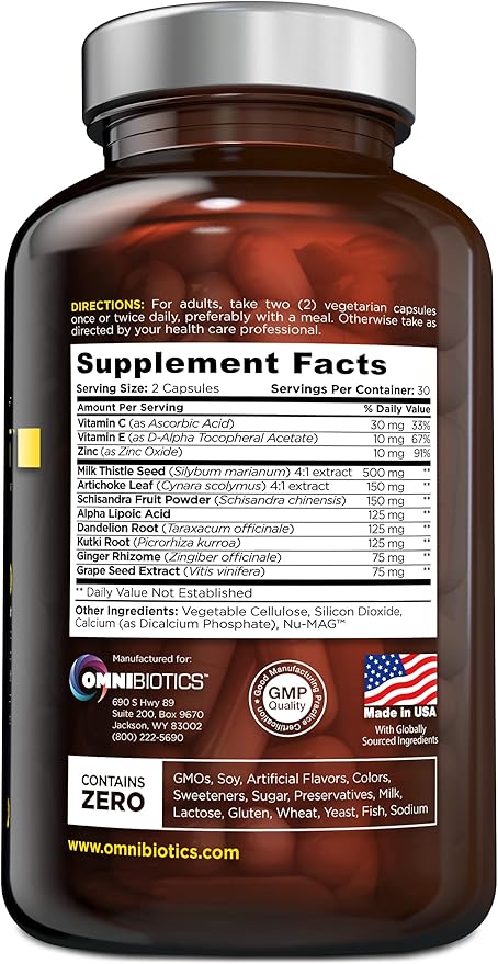Liver Cleanse Detox & Repair Supplement, Liver Supplement with Milk Thistle, Dandelion Root, Alpha Lipoic Acid, Artichoke Extract, Schisandra, & Silymarin for Cleanse & Detox - 60 Vegan Capsules