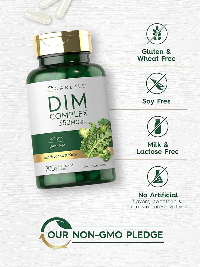 Carlyle DIM Supplement | 350mg | 200 Count | Vegetarian, Non-GMO & Gluten Free Complex