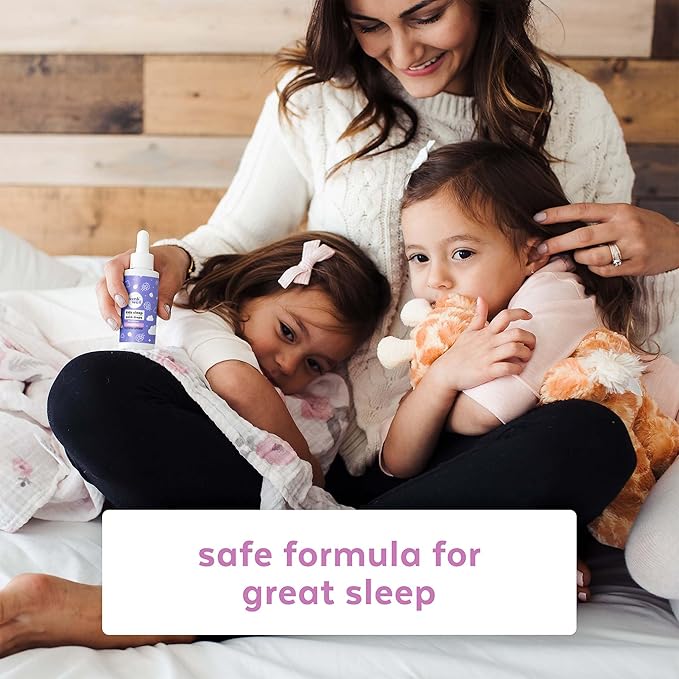 Wink Well Kids Liquid Melatonin Drops- Natural Baby Sleep Drops for Infants- Toddler Sleep Aid with 1mg Per Serving-Non-Addictive Children's Liquid Melatonin- 2 Oz