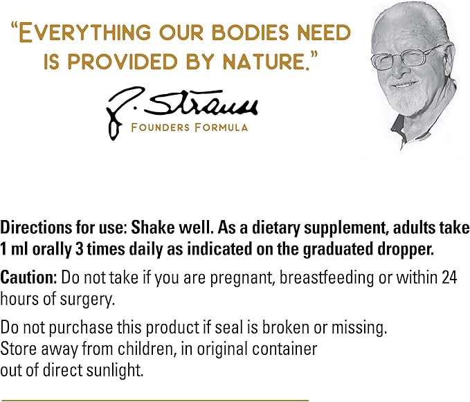 Strauss Naturals Bladder Support Drops Natural Supplements for Urinary System Support, Gluten-Free, Soy-Free, and Non-GMO, 7.6 fl oz.