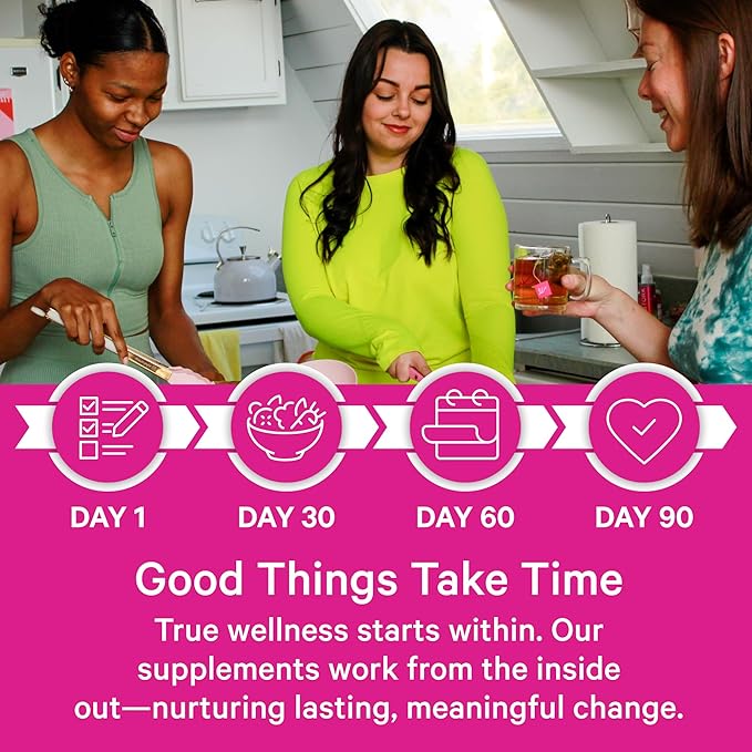 Pink Stork DIM Supplement for Women - Estrogen and Hormone Balance for Menopause, Perimenopause & PMS - DIM 200 mg Plus BioPerine for Mood Support - 60 Day Supply