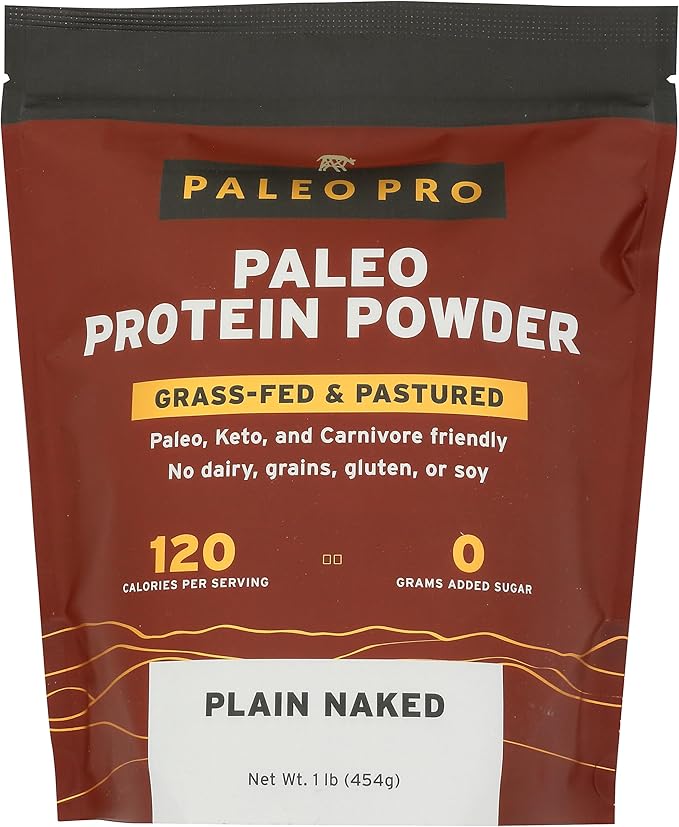 PaleoPro Protein Powder Grass-Fed, Pastured, Cage-Free Protein | Gluten Free, Dairy Free. No Sugar, Soy, Grains or Net Carbs | Paleo & Keto Friendly - 15 Servings (16 oz, Plain)