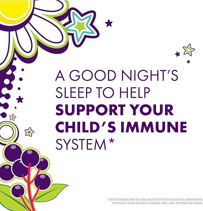 VICKS PURE Zzzs Kidz + Immunity, Kids Melatonin Gummy, Sleep Aid, Low Dose Melatonin for Kids, Zinc for Immune Support, Melatonin 1 mg, Melatonin Gummies Kids, Berry Flavor, 60 Sleep Gummies