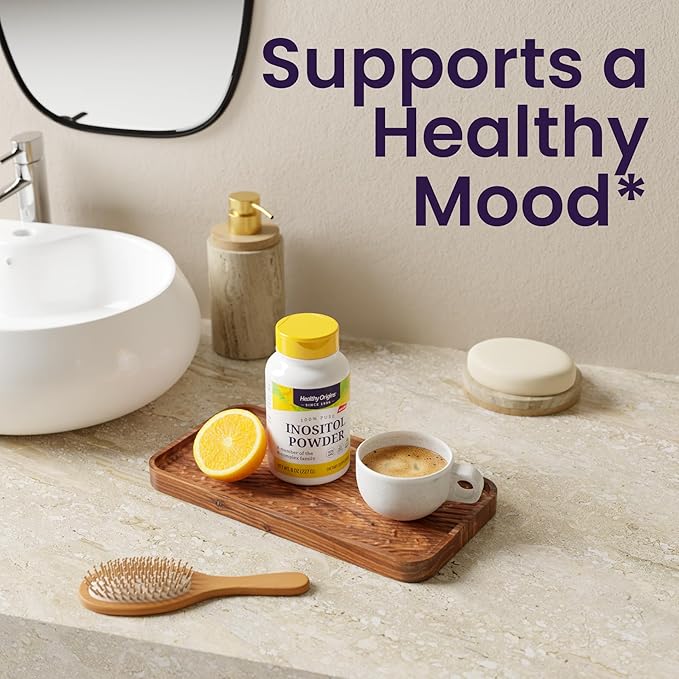 Healthy Origins Inositol Powder, 113 g - for Skin, Hair & Nail Health - Vitamin B8 Powder Supplement - Part of The B Complex Family - Vegan, Non-GMO & Gluten-Free Supplement - 4 Oz