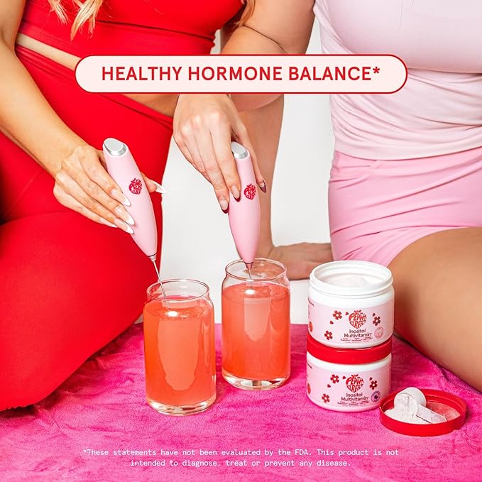 Inositol Powder Multivitamin, Strawberry Acai Flavor – 4g Myo-Inositol & D-Chiro Inositol, DIM, Zinc, Magnesium Glycinate, Vitamin D3 – Supports Women’s Health, Cycle, Energy, 30 SVG