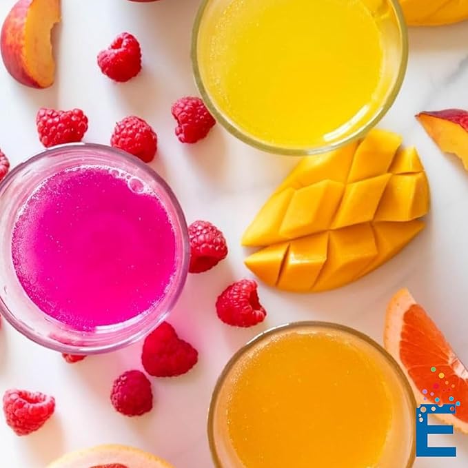 Ener-C Variety Pack Multivitamin Drink Mix Powder Vitamin C 1000mg & Electrolytes with Real Fruit Juice Natural Energy & Immune Support for Women & Men - Non-GMO Vegan & Gluten Free - 30 Count