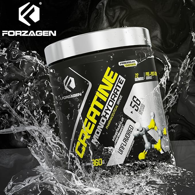 Forzagen Creatine Monohydrate Powder Unflavored, Micronized Creatine Powder for Muscle Gain for Men & Women, Creatina Monohidratada en Polvo, Creatina para Aumentar la Masa Muscular - 72 Servings