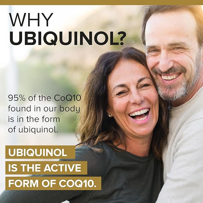 Qunol Ubiquinol CoQ10 100mg Softgels, Ubiquinol - Active Form of Coenzyme Q10, Antioxidant for Heart Health, Healthy Blood Pressure Levels, Beneficial to Statin Users, 60 Count