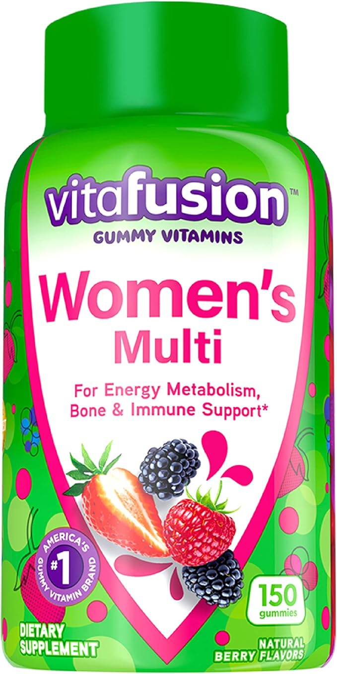 L’il Critters Kids Immune Vitamin Gummies Bundle with Vitafusion Women's Multivitamin Gummies, Berry Flavored, 150 Count