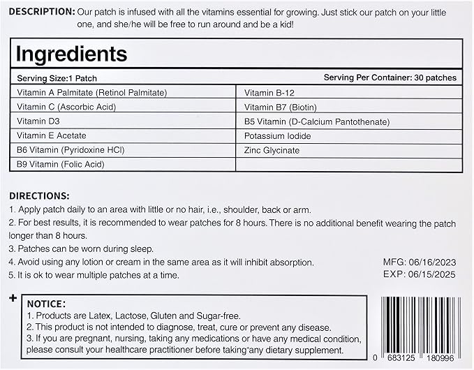 Kids Patch - 30 Days Supply