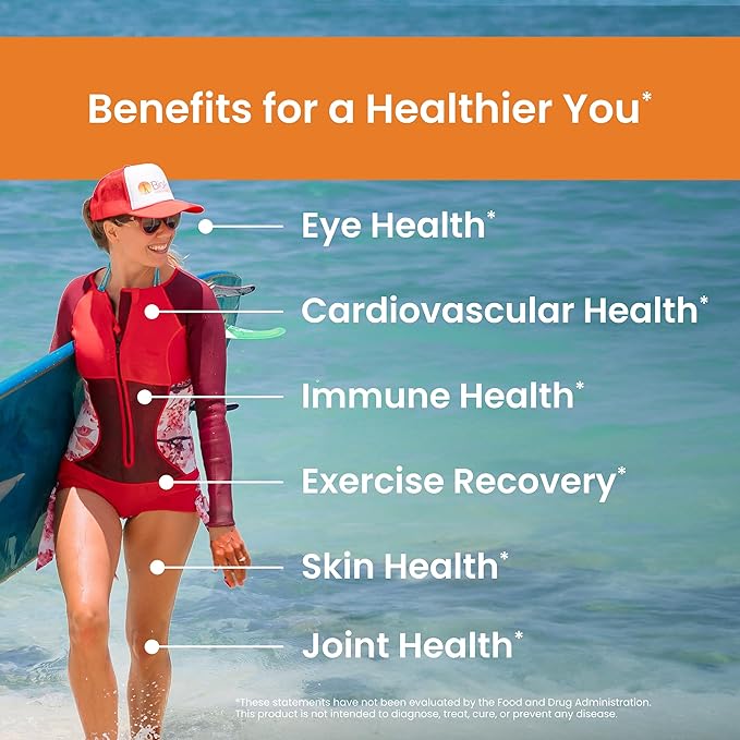 NUTREX HAWAII BioAstin Hawaiian Astaxanthin - 12mg, 90 Softgels - Farm-Direct Premium Antioxidant Supplement to Support Eye, Skin, Joint & Immune System Health - Non-GMO & Gluten-Free