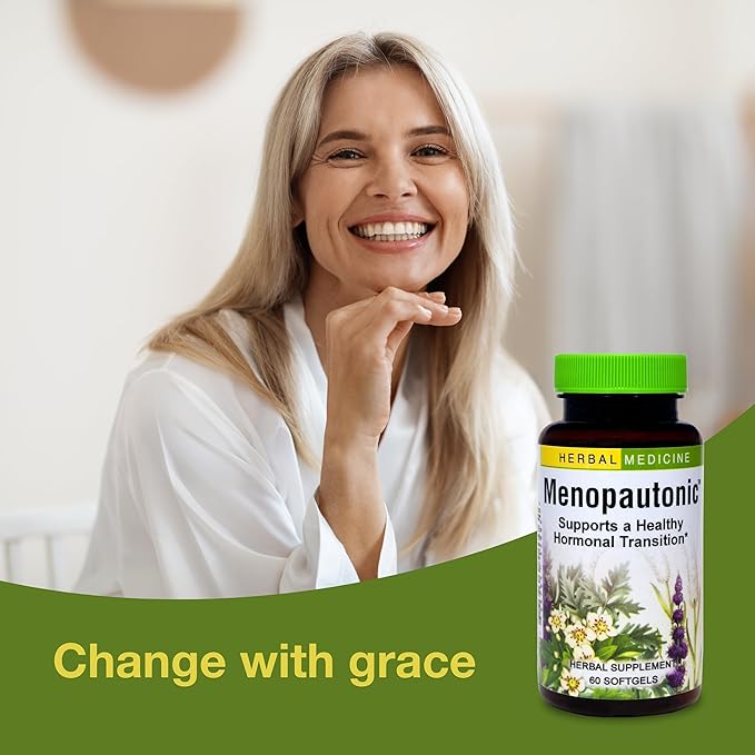 Herbs, Etc. Menopautonic - Support Healthy Hormones - Menopausal Health Supplement with Chastetree Berry, Black Cohosh & Ginseng - Supports Ovary Health & Vaginal Walls - 60 Softgels (60 Servings)