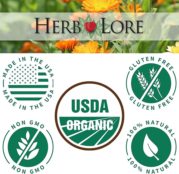 Herb Lore Organic Goodnight Tincture - Liquid Sleep Aid Drops with Valerian Root & Passion Flower Extract for Adults & Kids - Melatonin Free Herbal Sleep Supplement - 4 fl oz