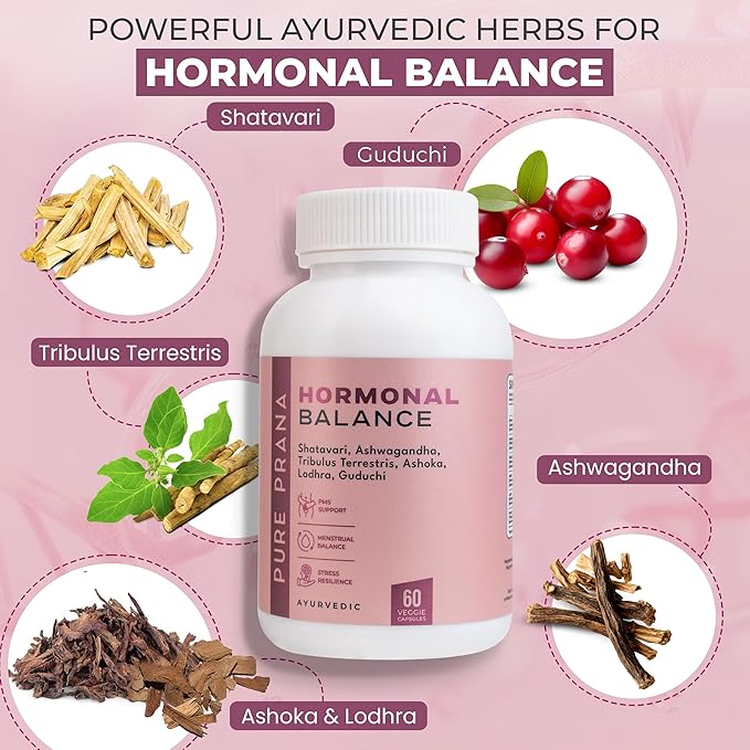 Ayurvedic Supplement Hormone Balance for Women – Shatavari, Ashwagandha Goli, PMS & Menstrual Support, Pressure Resilience, Cortisol Manager, 60 Capsules