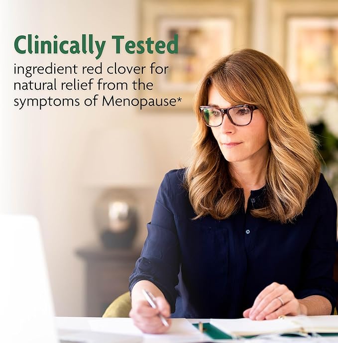 Promensil Menopause Double Strength - Menopause Supplements for Women, Red Clover Isoflavones, Helps Support Hot Flashes, Night Sweats, Restlessness - 30 Count