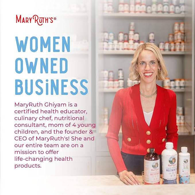 MaryRuth Organics Multivitamin for Women 40+, Womens Multivitamin Liposomal, Immune Support Supplement, Energy Supplements & Sleep Aid, Vegan, Sugar Free, Non-GMO, 15.22 Fl Oz